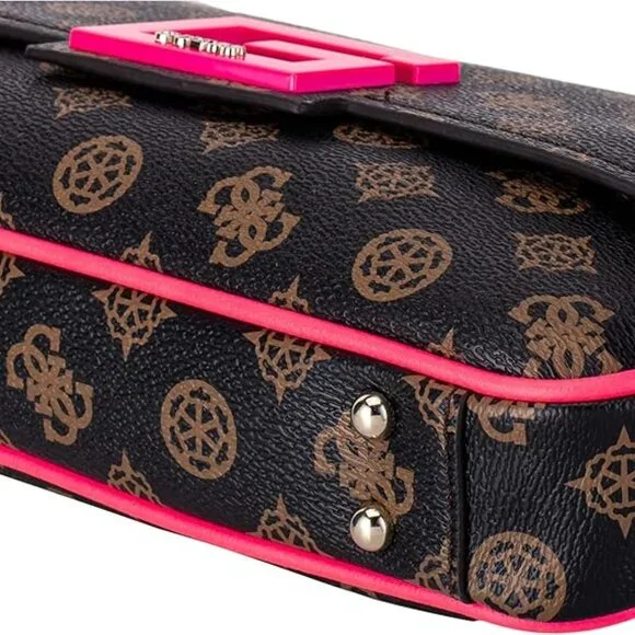 Guess "Brightside" Shoulder Bag in Brown Multi - Picture 5 of 8